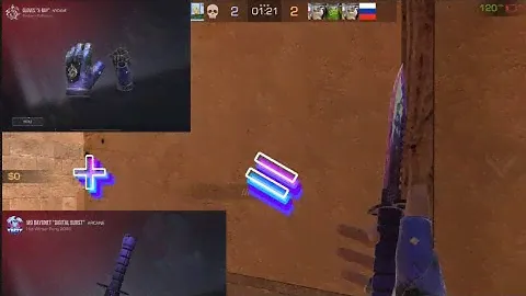 Gloves “X-RAY” +  M9 BAYONET “DIGITAL BURST” = ИМБА?