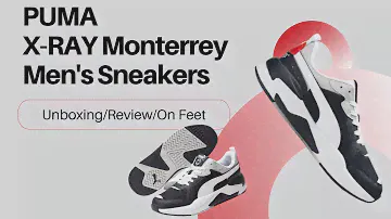 Puma X Ray Monterrey Men's Sneakers on Feet Review 381630_01 Puma New Navy-Puma White-High Risk Red
