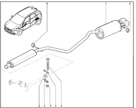 8450021626 LADA Глушитель основной для Lada X-Ray Cross в сборе с насадками